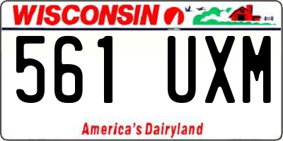 WI license plate 561UXM