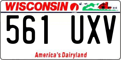 WI license plate 561UXV