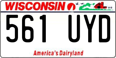 WI license plate 561UYD