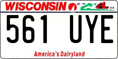 WI license plate 561UYE