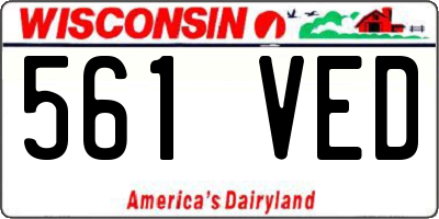 WI license plate 561VED