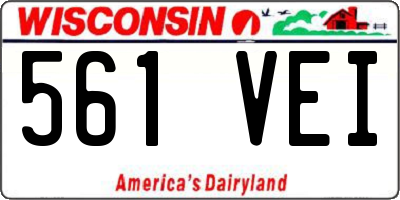 WI license plate 561VEI