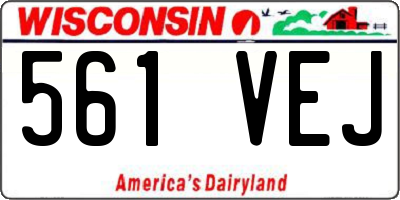 WI license plate 561VEJ