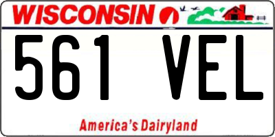 WI license plate 561VEL