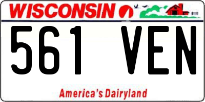 WI license plate 561VEN