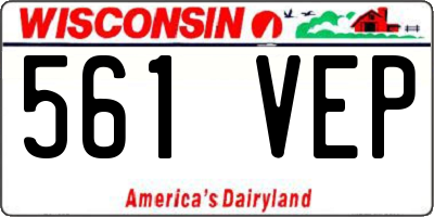 WI license plate 561VEP