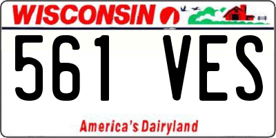 WI license plate 561VES