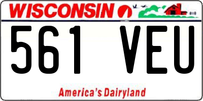 WI license plate 561VEU