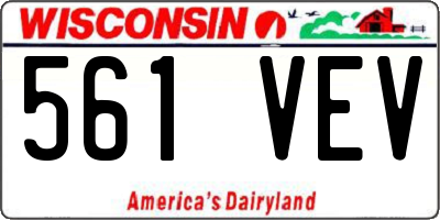 WI license plate 561VEV