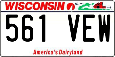 WI license plate 561VEW
