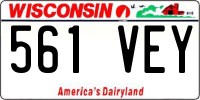 WI license plate 561VEY