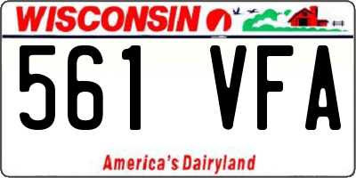 WI license plate 561VFA