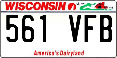 WI license plate 561VFB
