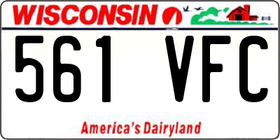 WI license plate 561VFC