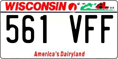 WI license plate 561VFF