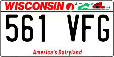 WI license plate 561VFG