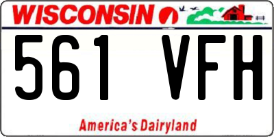 WI license plate 561VFH