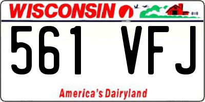 WI license plate 561VFJ