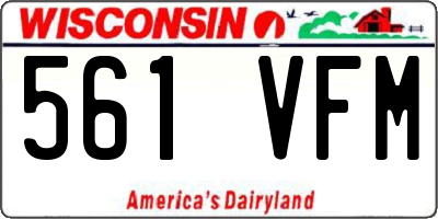 WI license plate 561VFM
