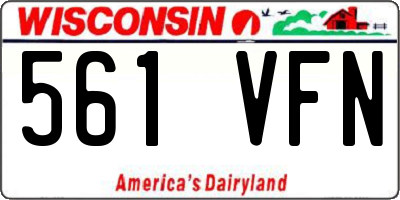 WI license plate 561VFN