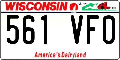 WI license plate 561VFO