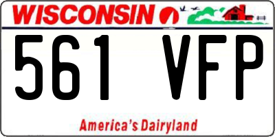 WI license plate 561VFP