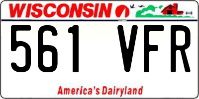 WI license plate 561VFR