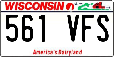 WI license plate 561VFS