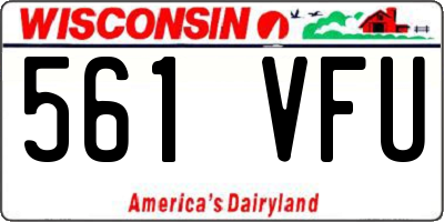 WI license plate 561VFU