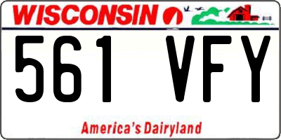 WI license plate 561VFY