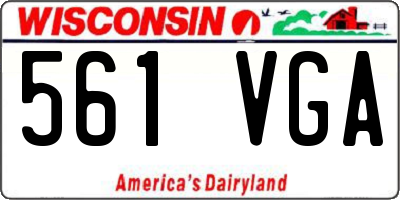 WI license plate 561VGA