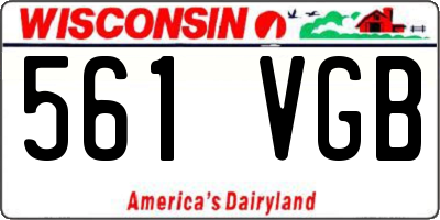 WI license plate 561VGB