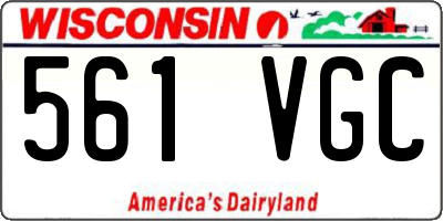 WI license plate 561VGC
