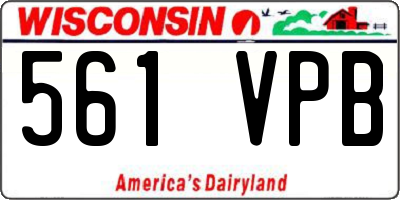 WI license plate 561VPB