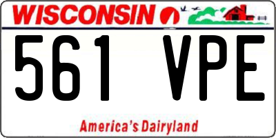 WI license plate 561VPE
