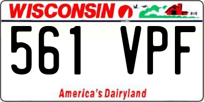 WI license plate 561VPF