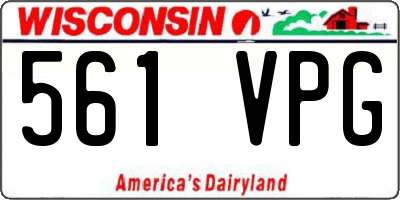 WI license plate 561VPG