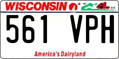 WI license plate 561VPH