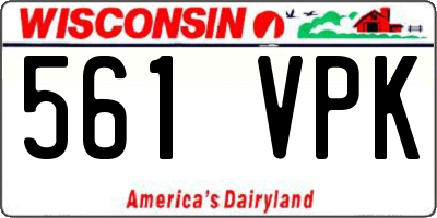 WI license plate 561VPK