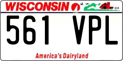 WI license plate 561VPL