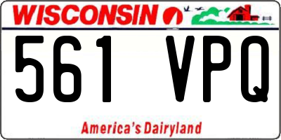 WI license plate 561VPQ