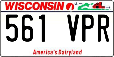 WI license plate 561VPR