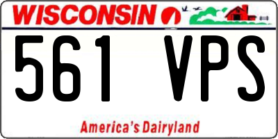 WI license plate 561VPS