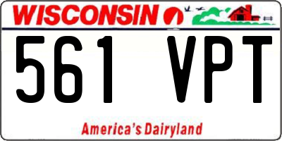WI license plate 561VPT