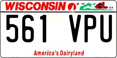 WI license plate 561VPU