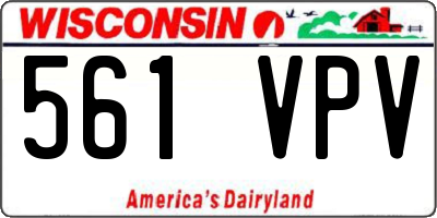 WI license plate 561VPV