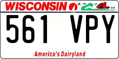 WI license plate 561VPY