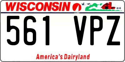 WI license plate 561VPZ