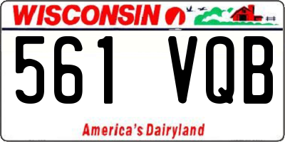 WI license plate 561VQB