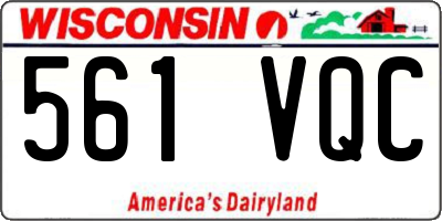 WI license plate 561VQC